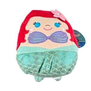 Squishmallows Disney Princess Ariel, Little Mermaid, Plush Toy KellyToys, 8 inch